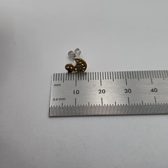 Sterling Silver Adorable Crystal Duck Small Stud Earrings A3257 - Picture 5 of 6